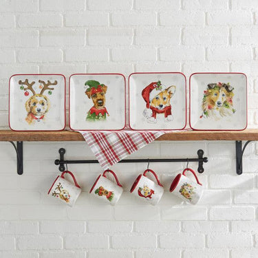 Holiday Paws Salad Plates - Set of 4 Park Designs - The Fox Decor